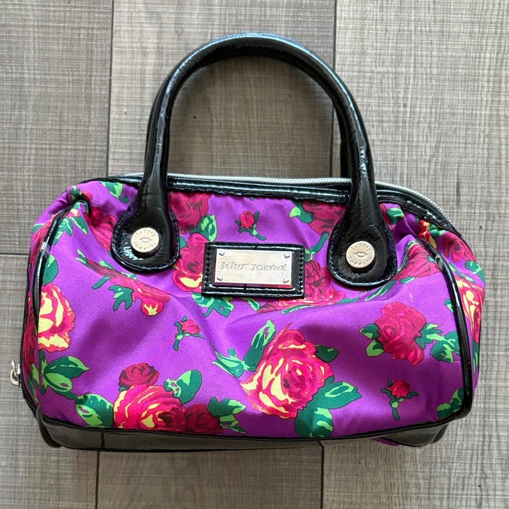 Betsey Johnson Purple Floral  mini bag